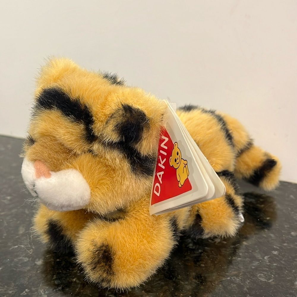 Vintage Dakin Baby Tiger Cub Plush Stuffed Animal 1988